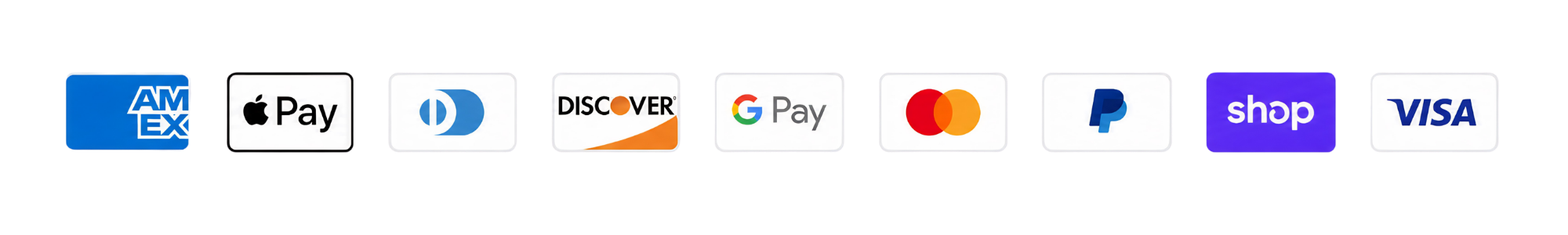 Accepted payment methods